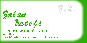 zalan matefi business card