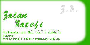 zalan matefi business card